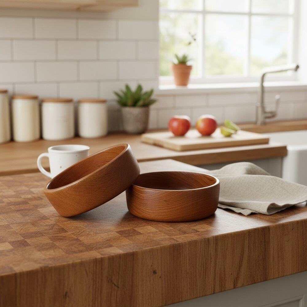 Rustic Wooden Bowls Small Snack Bowls Set of 2